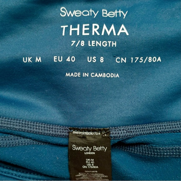 Sweaty Betty Therma Running Leggings 7/8 M - Picture 8 of 9